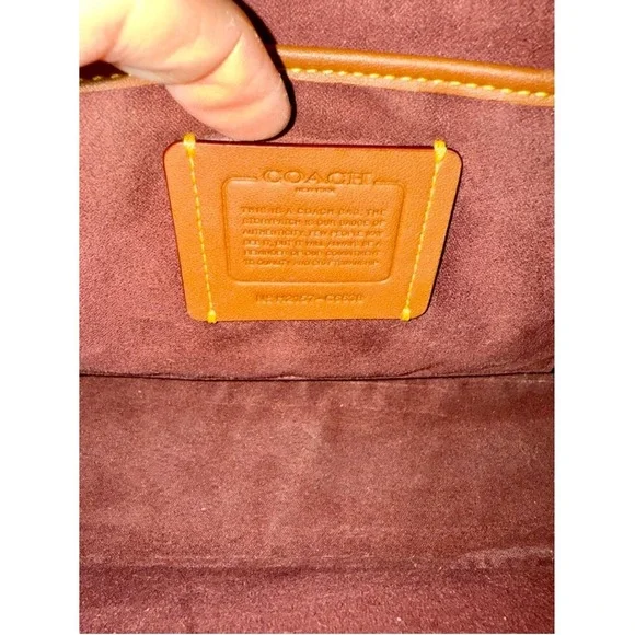 Women's Coach One Size Pink Red Leather Crossbody Bag - Picture 7 of 8